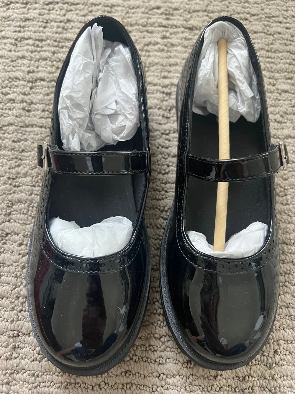 Girls' Black Patent Mary Jane Shoes
